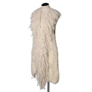 Erin Paige Boho Fringe Vest Festival 70s Penny Lane Hippie Knitted nwt Sz Large
